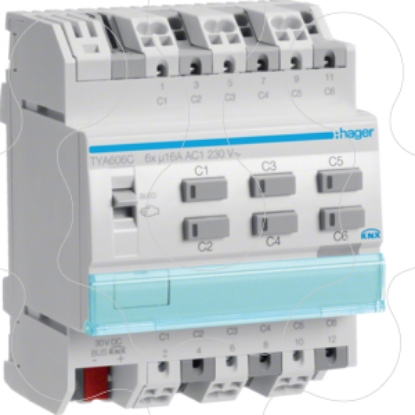 Mostrar detalhes para Actuador bin./est. 6 canais 16A KNX-S Imagem de Actuador bin./est. 6 canais 16A KNX-S