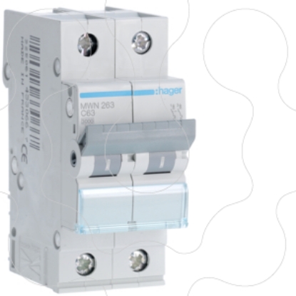 Mostrar detalhes para Disjuntor 2P 63A C 3kA 2M Imagem de Disjuntor 2P 63A C 3kA 2M