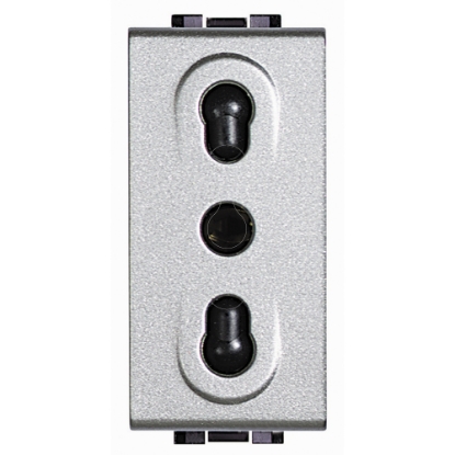 Mostrar detalhes para Livinglight   Tomada 2P+T standard italiano   Tech 1 modulo Imagem de Livinglight   Tomada 2P+T standard italiano   Tech 1 modulo