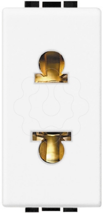 Mostrar detalhes para Livinglight   Tomada 2P Euro US   Branco 1modulo Imagem de Livinglight   Tomada 2P Euro US   Branco 1modulo