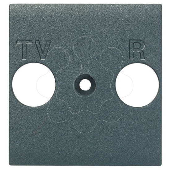Imagem de Livinglight   Adaptador espelho central TV+RD   Antracite 2 modulos