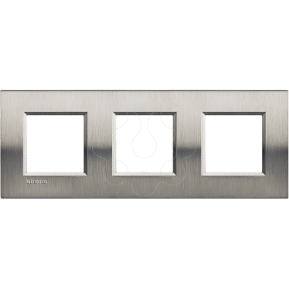 Mostrar detalhes para Livinglight - Quadro triplo H / V - Aco escovado Imagem de Livinglight - Quadro triplo H / V - Aco escovado