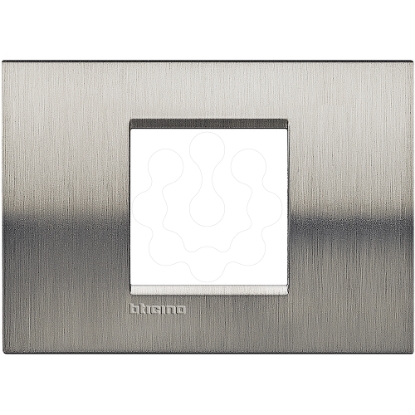 Mostrar detalhes para Livinglight   Quadro simples XL para 2 modulos centrados   Aco Escovado Imagem de Livinglight   Quadro simples XL para 2 modulos centrados   Aco Escovado