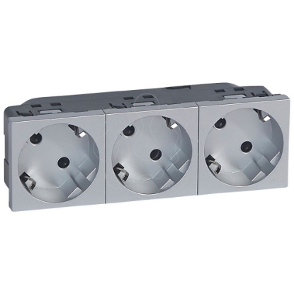 Mostrar detalhes para MOSAIC 3 X 2P+T SCHUKO 45? ALU Imagem de MOSAIC 3 X 2P+T SCHUKO 45? ALU