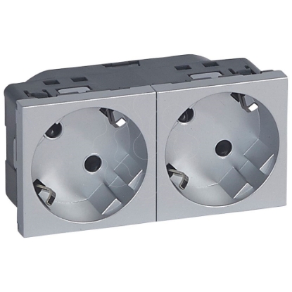Mostrar detalhes para MOSAIC 2 X 2P+T SCHUKO 45? ALU Imagem de MOSAIC 2 X 2P+T SCHUKO 45? ALU