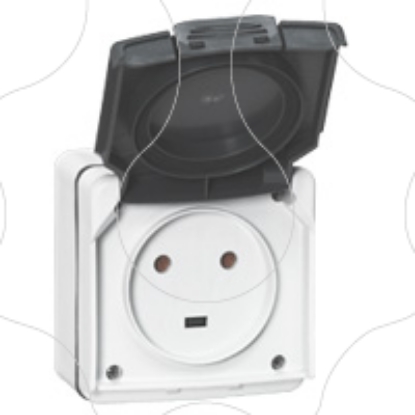 Mostrar detalhes para PLEXO 2P+T 20A - IP55 SALIENTE Imagem de PLEXO 2P+T 20A - IP55 SALIENTE
