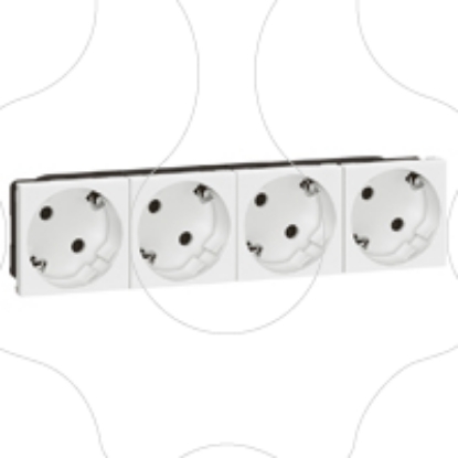 Mostrar detalhes para MOSAIC 4 X 2P+T SCHUKO 45? BRA Imagem de MOSAIC 4 X 2P+T SCHUKO 45? BRA