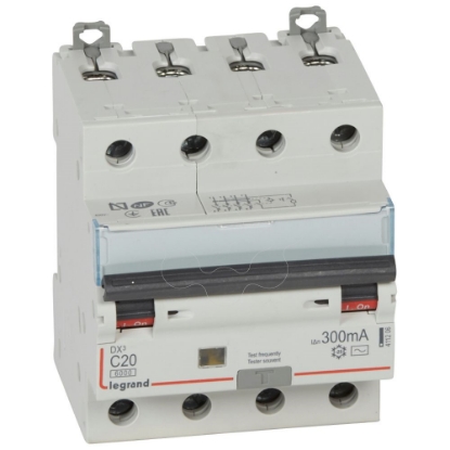 Mostrar detalhes para DISJ.DIF 4P C20 6/10 AC 300MA Imagem de DISJ.DIF 4P C20 6/10 AC 300MA