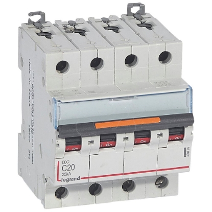 Mostrar detalhes para DX3 DISJ 4P C20 25KA Imagem de DX3 DISJ 4P C20 25KA