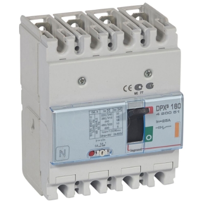 Mostrar detalhes para DPX3 160 MT 4P 25A 25KA Imagem de DPX3 160 MT 4P 25A 25KA