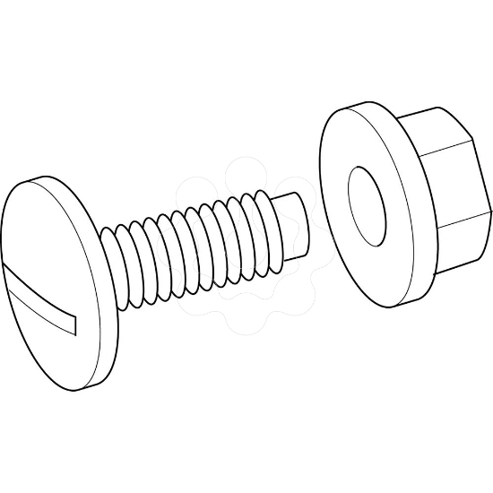 Imagem de PARAFUSO/PORCA PVC  M8X20