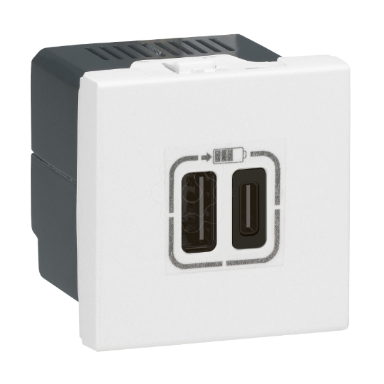 Imagem de MOSAIC 2XUSB A+C 24A 2MD BRAN