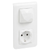 Imagem de Mosaic   Botao simples NA  ligad. livres potencial   6A 250V  1 mod.   branco