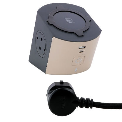 Mostrar detalhes para BLC 2X2P+T INDUCAO USB CREME Imagem de BLC 2X2P+T INDUCAO USB CREME
