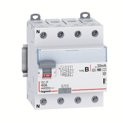 Mostrar detalhes para DX3 INT DIF 4P 40A B 30MA Imagem de DX3 INT DIF 4P 40A B 30MA