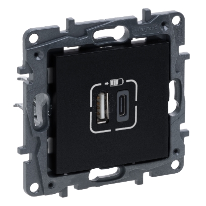 Mostrar detalhes para NL-STEP CARREG. USB A + C PRET Imagem de NL-STEP CARREG. USB A + C PRET