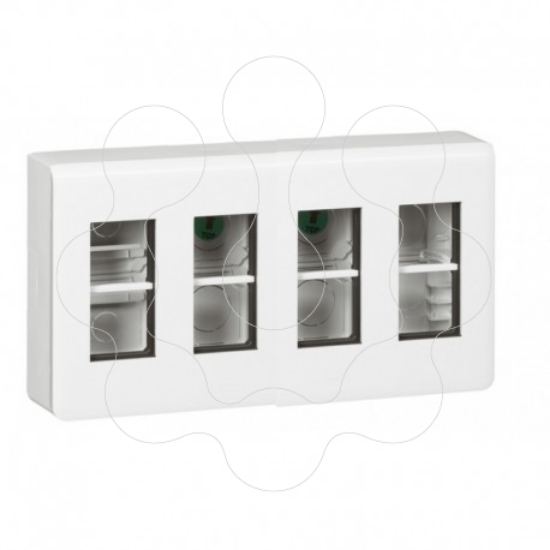 Imagem de Mosaic - Kit p/ postos de trabalho - saliente - para 4 x 4 modulos - branco