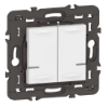 Imagem de Interruptor duplo sem fios - branco - Mosaic with Netatmo