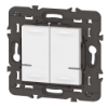 Imagem de Interruptor duplo sem fios - branco - Mosaic with Netatmo