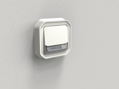 Mostrar detalhes para Plexo IP 55 monobloco encastrar   Botao simples luminoso porta etiqueta Branco Imagem de Plexo IP 55 monobloco encastrar   Botao simples luminoso porta etiqueta Branco