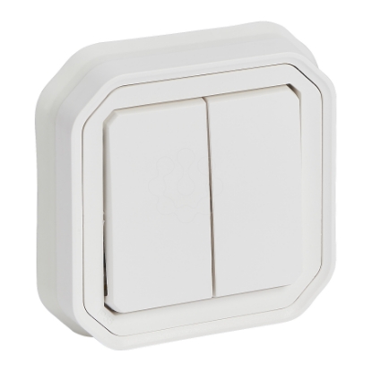 Mostrar detalhes para Plexo IP 55 monobloco encastrar   Comando duplo multifuncoes Branco Imagem de Plexo IP 55 monobloco encastrar   Comando duplo multifuncoes Branco