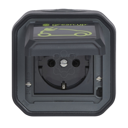 Mostrar detalhes para Plexo IP 55   Tomada Green'Up Access p/ veiculos eletricos Saliente Antracite Imagem de Plexo IP 55   Tomada Green'Up Access p/ veiculos eletricos Saliente Antracite
