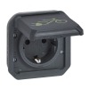 Imagem de Plexo IP 55 componivel   Tomada Schuko para bicicletas eletricas Antracite
