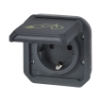 Imagem de Plexo IP 55 componivel   Tomada Schuko para bicicletas eletricas Antracite