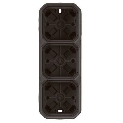 Mostrar detalhes para Plexo IP 55 componivel   Caixa saliente tripla com bucins planos Antracite Imagem de Plexo IP 55 componivel   Caixa saliente tripla com bucins planos Antracite