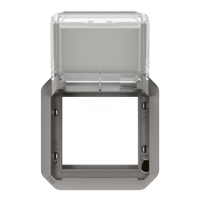 Mostrar detalhes para Plexo IP 55 componivel   Adaptador Mosaic com tampa transparente Cinzento Imagem de Plexo IP 55 componivel   Adaptador Mosaic com tampa transparente Cinzento