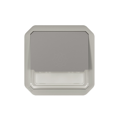 Mostrar detalhes para Plexo IP 55 componivel   Botao simples NA + NF luminoso porta etiqueta Cinze. Imagem de Plexo IP 55 componivel   Botao simples NA + NF luminoso porta etiqueta Cinze.