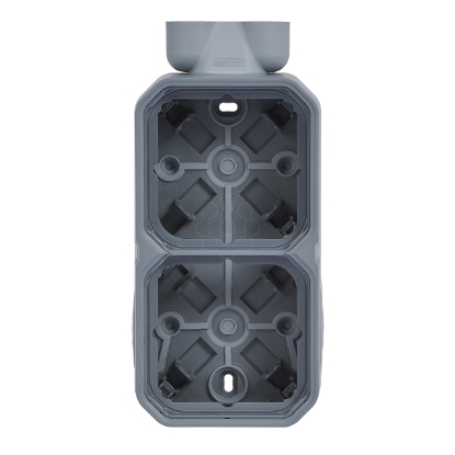 Mostrar detalhes para Plexo IP 55 componivel   Caixa saliente dupla para 2 x bucins ISO20 Cinzento Imagem de Plexo IP 55 componivel   Caixa saliente dupla para 2 x bucins ISO20 Cinzento