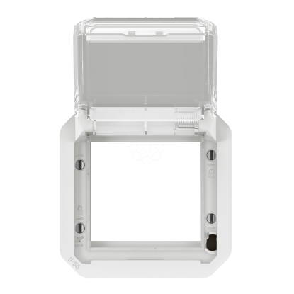 Mostrar detalhes para Plexo IP 55 componivel   Adaptador Mosaic com tampa transparente Branco Imagem de Plexo IP 55 componivel   Adaptador Mosaic com tampa transparente Branco