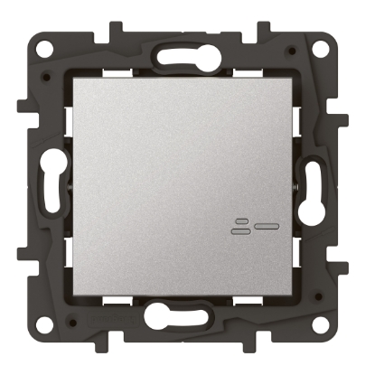 Mostrar detalhes para Niloe Step with Netatmo - Interruptor iluminacao conectado sem neutro - Aluminio Imagem de Niloe Step with Netatmo - Interruptor iluminacao conectado sem neutro - Aluminio