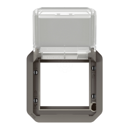 Imagem de Plexo IP 55 componivel   Adaptador Mosaic com tampa transparente Antracite