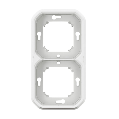 Mostrar detalhes para Plexo IP 55 componivel   Quadro duplo para montagem de encastrar H/V Branco Imagem de Plexo IP 55 componivel   Quadro duplo para montagem de encastrar H/V Branco