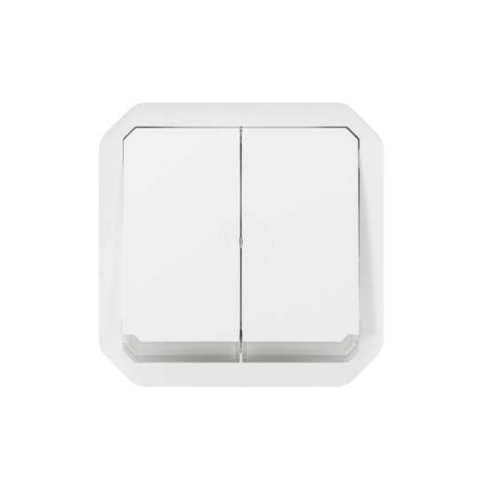 Imagem de Plexo IP 55 componível - Comando multifunções duplas luminosas, Branco