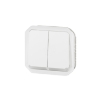 Imagem de Plexo IP 55 componível - Comando multifunções duplas luminosas, Branco