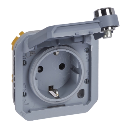 Mostrar detalhes para Plexo IP 55 componivel   Tomada 2P+T Schuko c/ encravamento por chave Cinzento Imagem de Plexo IP 55 componivel   Tomada 2P+T Schuko c/ encravamento por chave Cinzento
