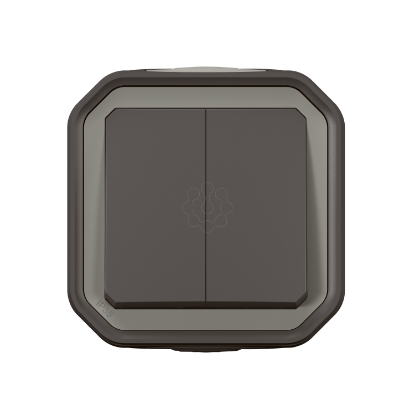 Mostrar detalhes para Plexo IP 55 monobloco saliente   Comando duplo multifuncoes Antracite Imagem de Plexo IP 55 monobloco saliente   Comando duplo multifuncoes Antracite