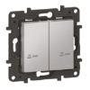 Imagem de Niloé Step with Netatmo - Interruptor duplo sem fios de iluminação - Alumínio