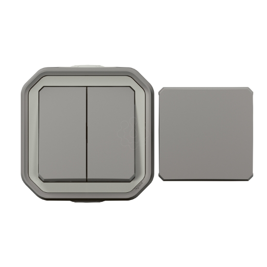 Imagem de Plexo IP 55 monobloco saliente - Mecanismo Multifunções reversível, Cinzento