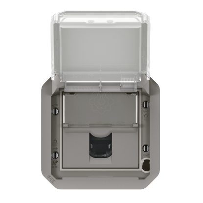 Mostrar detalhes para Plexo IP 55 componivel   Tomada RJ 45   Cat. 6   UTP Cinzento Imagem de Plexo IP 55 componivel   Tomada RJ 45   Cat. 6   UTP Cinzento