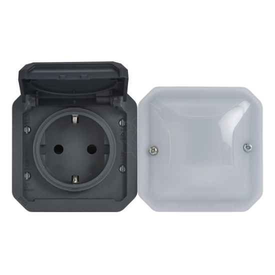 Imagem de Plexo with Netatmo   Tomada de energia conectada 2P+T tipo Schuko Antracite