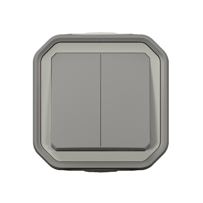 Mostrar detalhes para Plexo IP 55 monobloco saliente   Comando duplo multifuncoes Cinzento Imagem de Plexo IP 55 monobloco saliente   Comando duplo multifuncoes Cinzento
