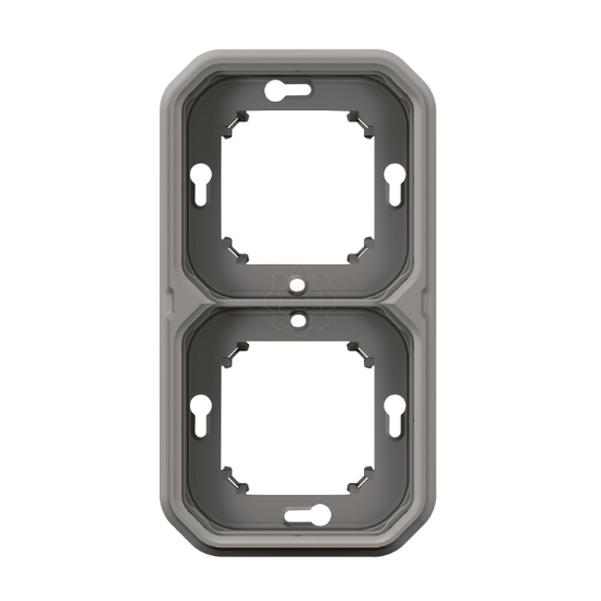 Imagem de Plexo IP 55 componivel   Quadro duplo para montagem de encastrar H/V Cinzento