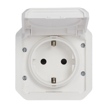 Mostrar detalhes para Plexo IP 55 componivel   Tomada 2P+T Schuko ligadores de parafusos Branco Imagem de Plexo IP 55 componivel   Tomada 2P+T Schuko ligadores de parafusos Branco