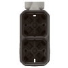 Imagem de Plexo IP 55 componivel   Caixa saliente dupla para 2 x bucins ISO20 Antracite