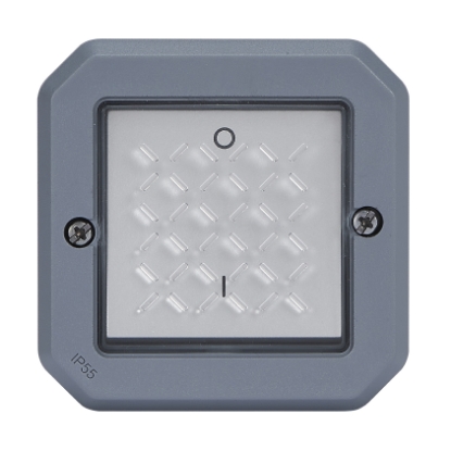 Mostrar detalhes para Plexo IP 55 componivel   Interruptor Bipolar 16 AX Cinzento Imagem de Plexo IP 55 componivel   Interruptor Bipolar 16 AX Cinzento