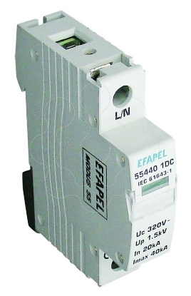 Mostrar detalhes para DESCARREGADOR SOBRETENSÃO 1P 230-320V~ 40KA Imagem de DESCARREGADOR SOBRETENSÃO 1P 230-320V~ 40KA